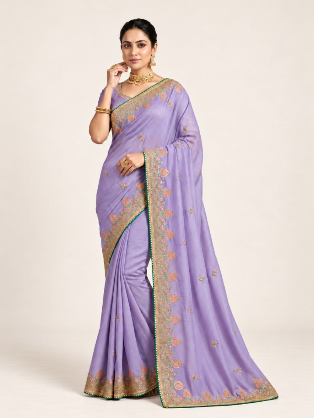 Saree with Unstitched Blouse, Cultural Wear for Women